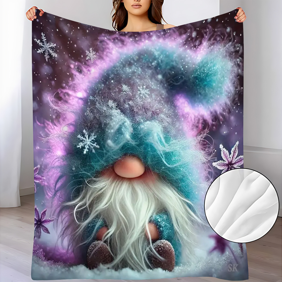 Galaxy Home Textiles - Galaxy Gnome Flannel Throw Blanket Cute