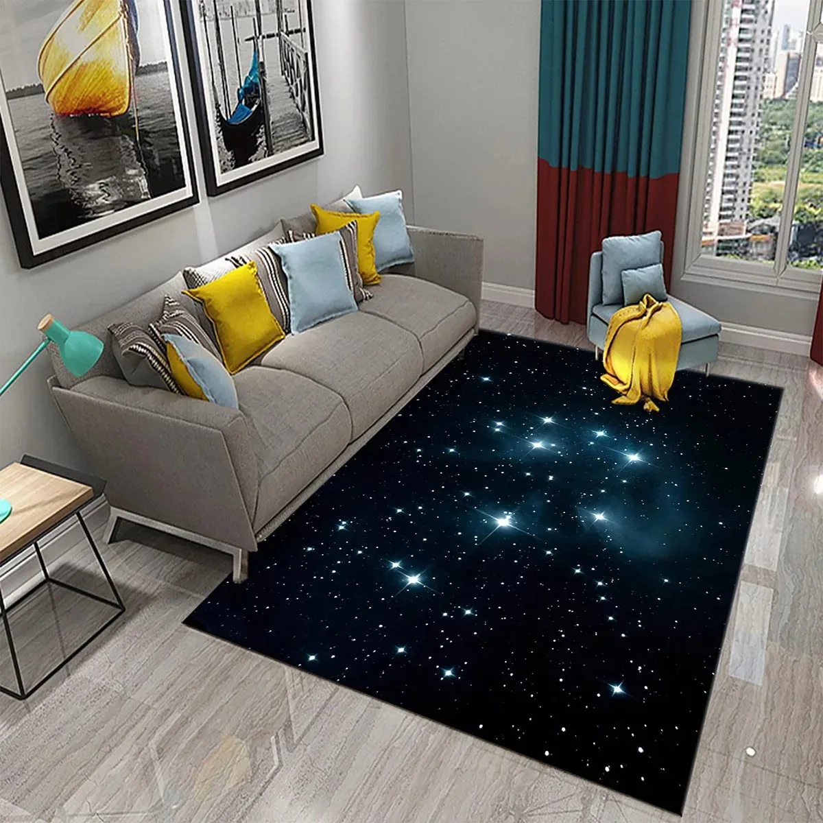 Star Carpet Space Galaxy Area  - đánh giá và giá Galaxy Home Textiles