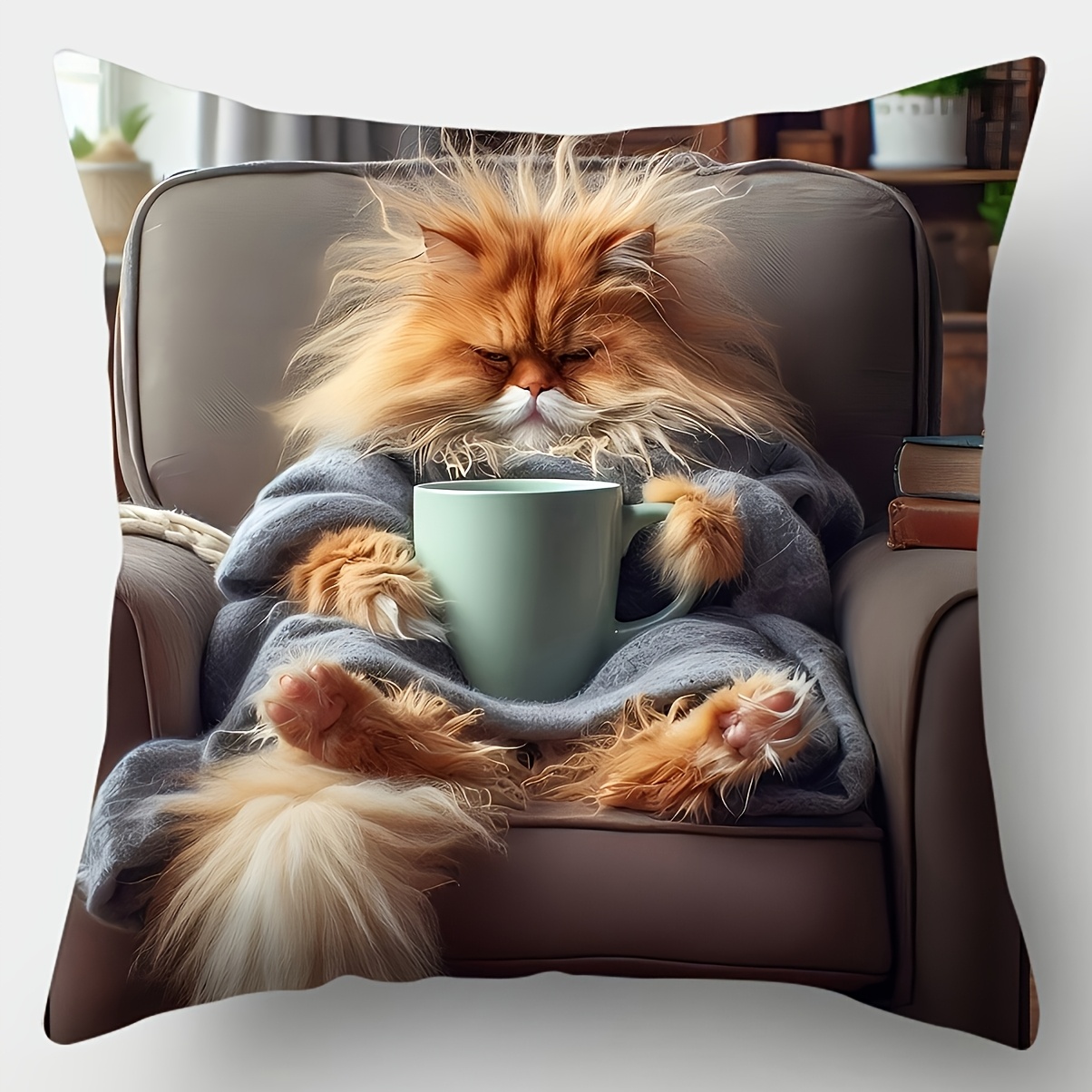 4pcs Cute Cat Printed Pillow C - đánh giá và giá Pillow Insert 18X18
