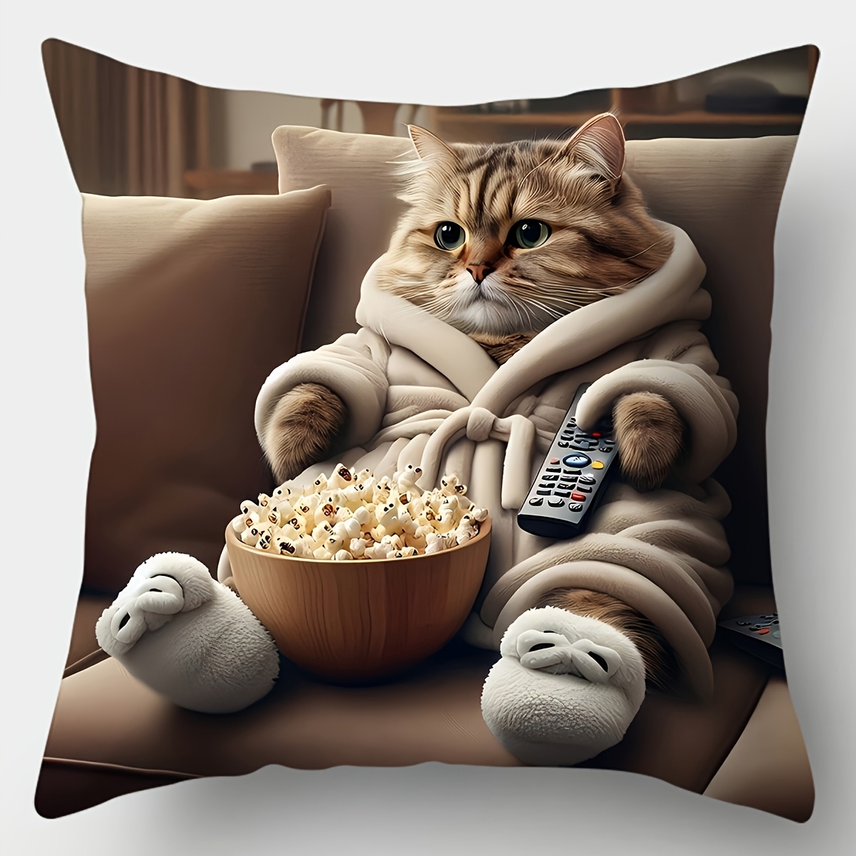 4pcs Cute Cat Printed Pillow C - đánh giá và giá Pillow Insert 18X18