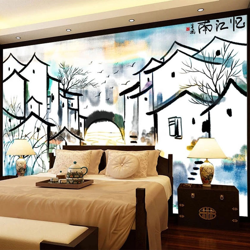 Custom Mural Wallpaper Chinese - đánh giá và giá Home Textiles City