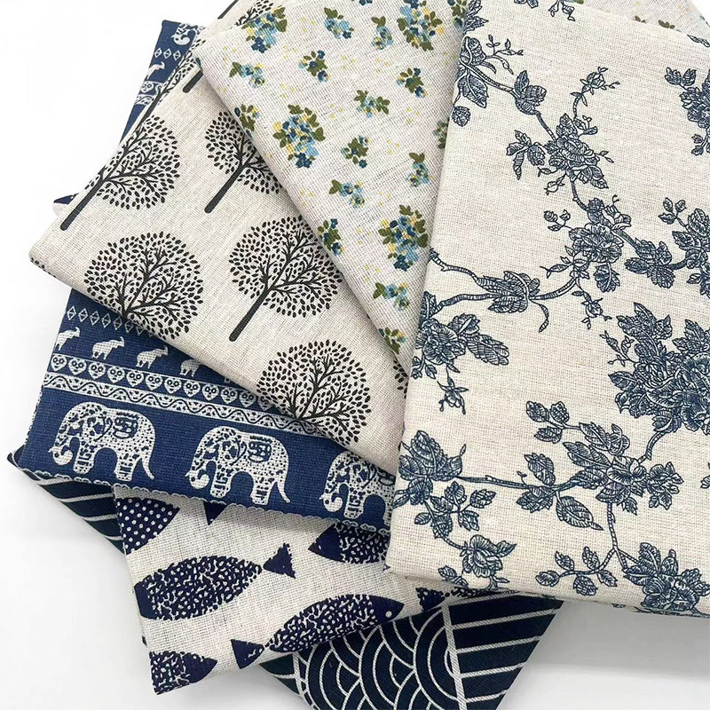 Vintage Blue Floral Cotton Lin - đánh giá và giá Home Textiles Discount