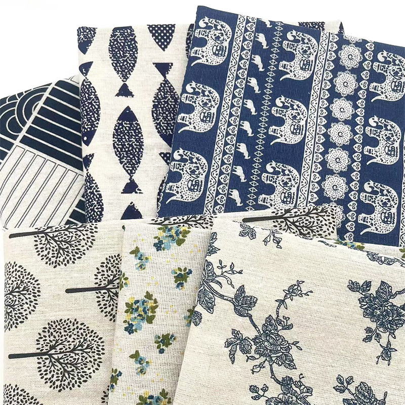 Vintage Blue Floral Cotton Lin - đánh giá và giá Home Textiles Discount