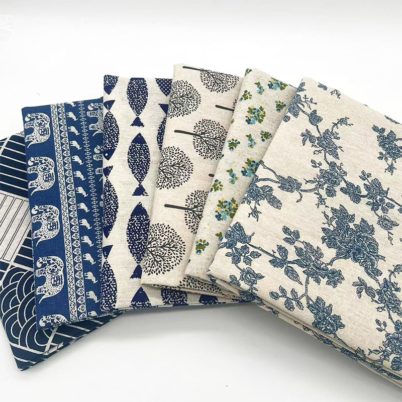 Vintage Blue Floral Cotton Lin - đánh giá và giá Home Textiles Discount