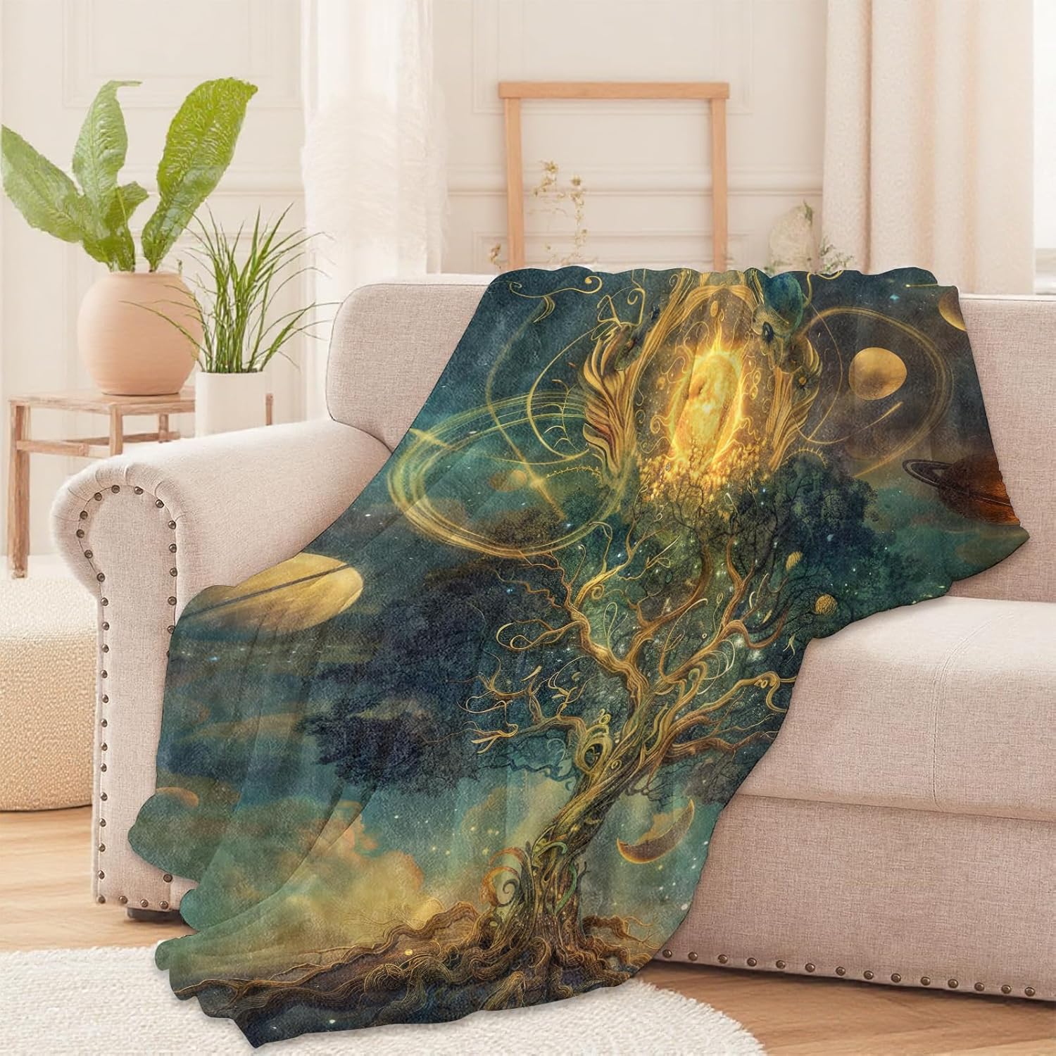 Cosmic tree blanket galaxy cel - đánh giá và giá Galaxy Home Textiles