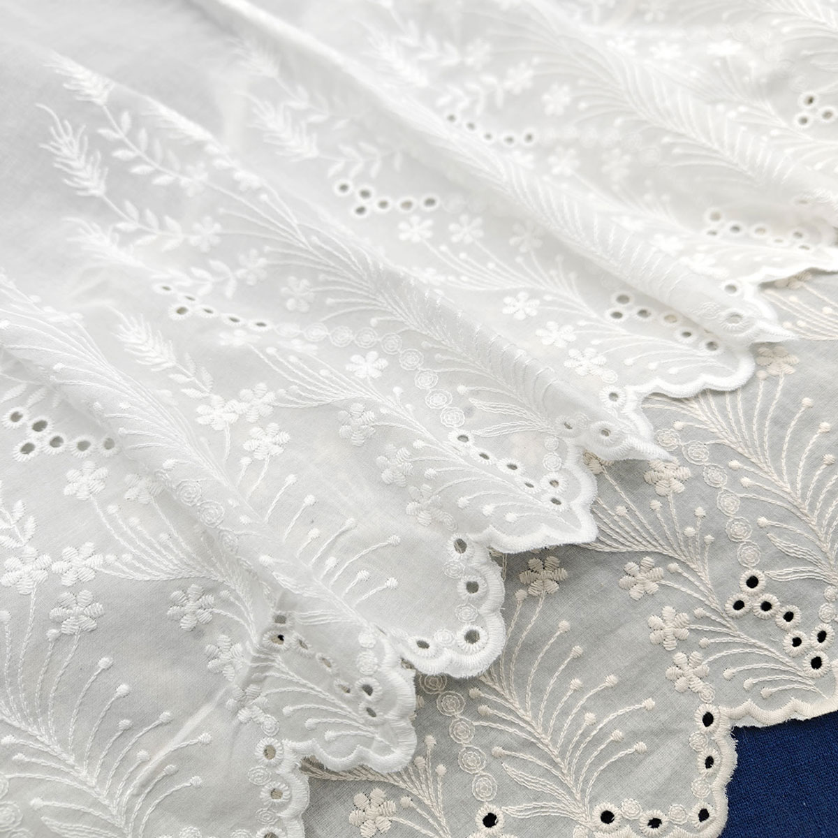 1yard white/apricot wide embro - đánh giá và giá Home Textiles Discount
