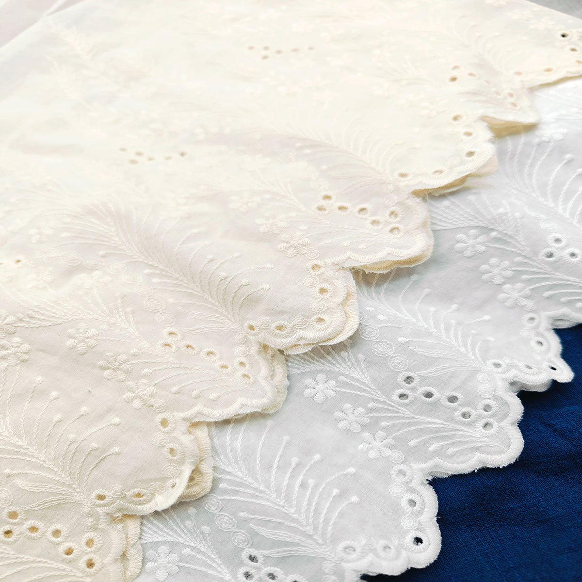 1yard white/apricot wide embro - đánh giá và giá Home Textiles Discount