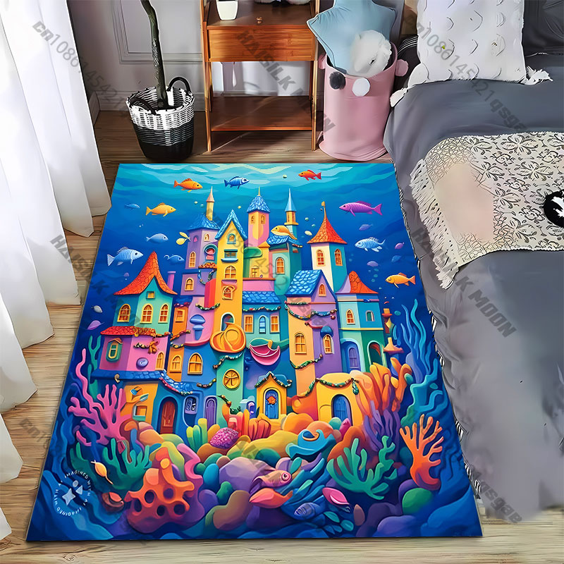Underwater city with vibrant c - đánh giá và giá Home Textiles City