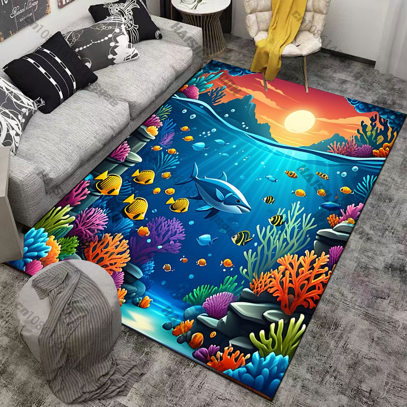 Underwater city with vibrant c - đánh giá và giá Home Textiles City