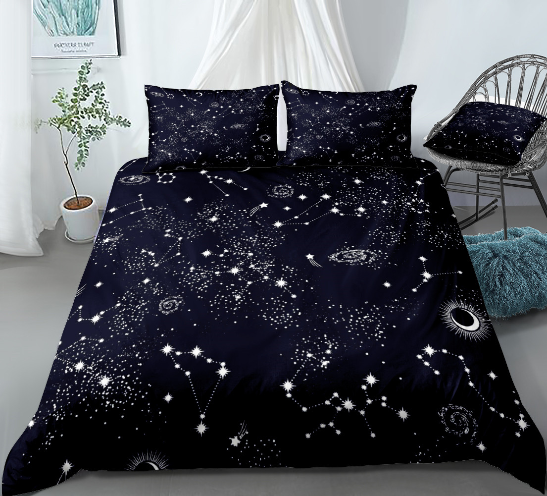 Stars Bedding Set Night Sky Ki - đánh giá và giá Galaxy Home Textiles
