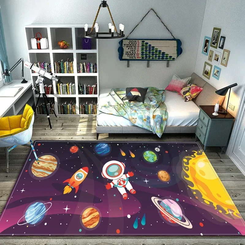 Cartoon Space Astronaut Carpet - đánh giá và giá Galaxy Home Textiles