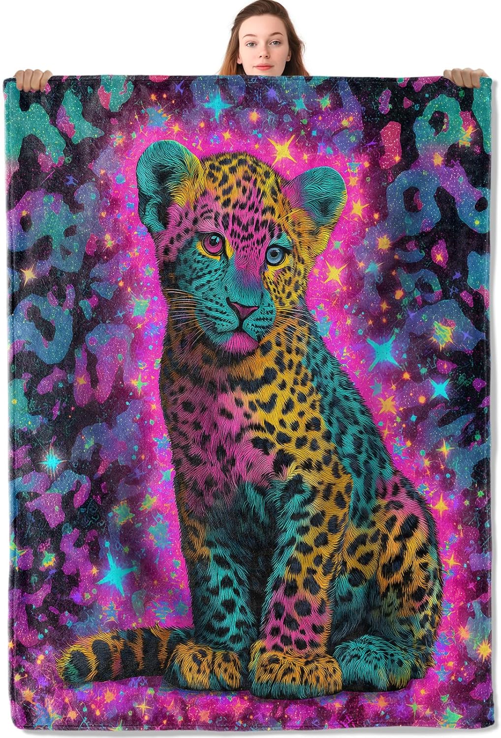 Galaxy leopard blanket colorfu - đánh giá và giá Galaxy Home Textiles