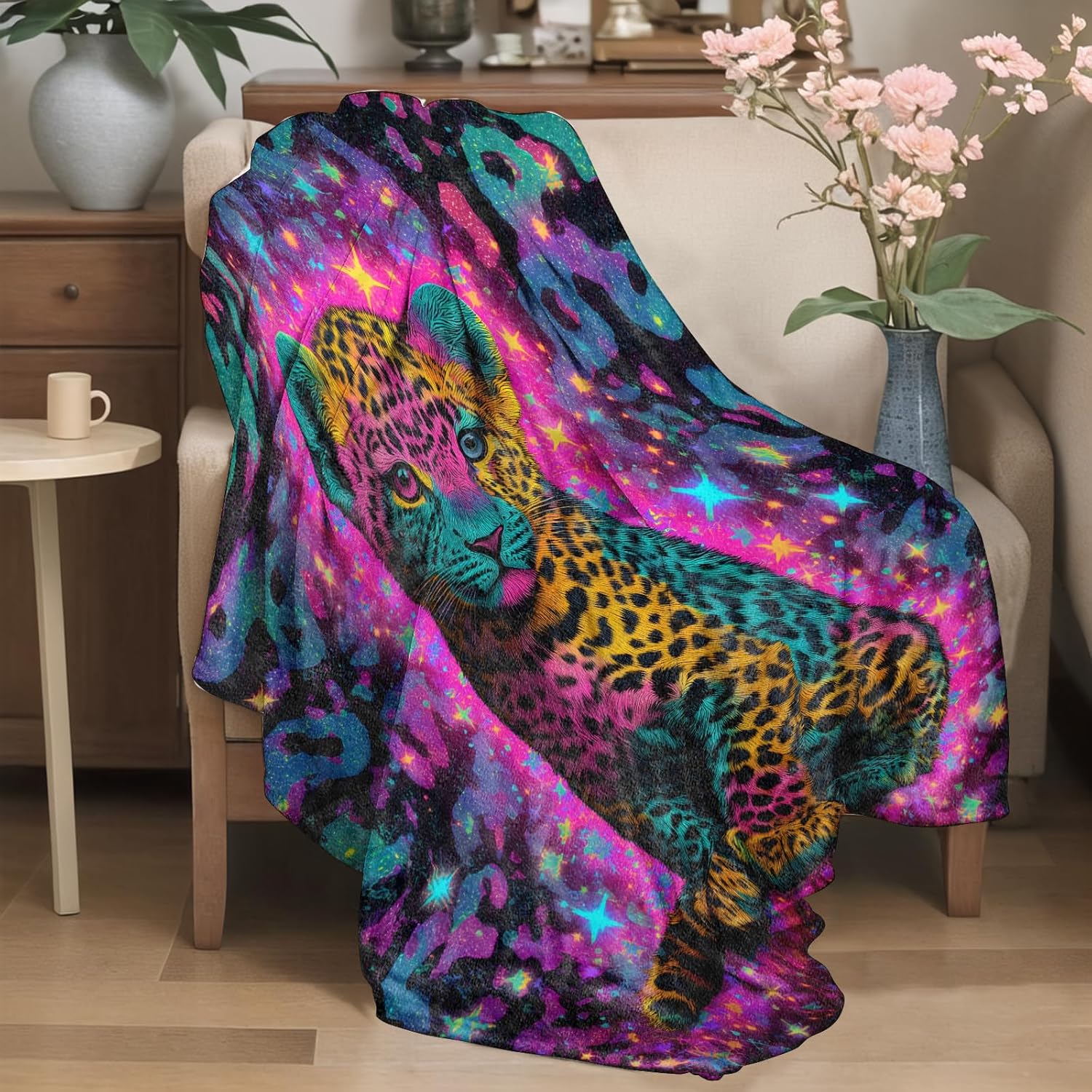 Galaxy leopard blanket colorfu - đánh giá và giá Galaxy Home Textiles