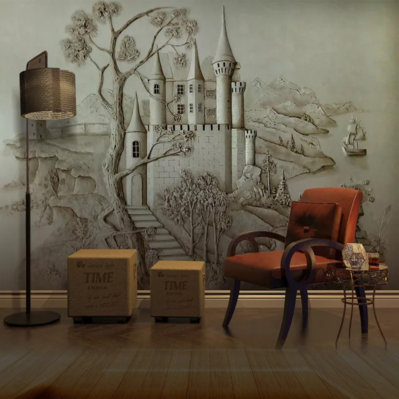 3D Architectural Wall Mural Mo - đánh giá và giá Home Textiles City
