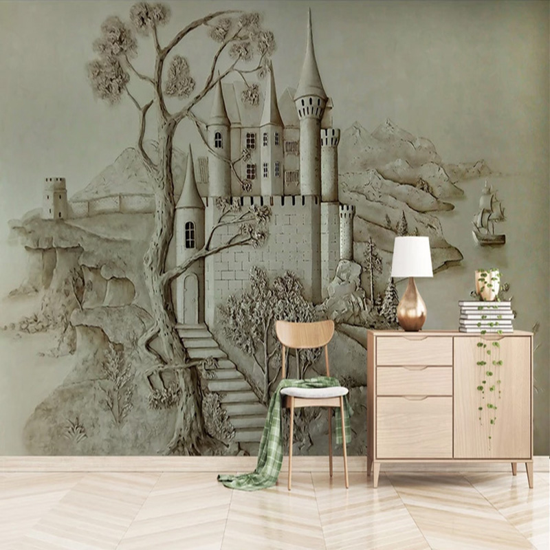 3D Architectural Wall Mural Mo - đánh giá và giá Home Textiles City