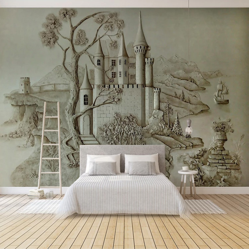 3D Architectural Wall Mural Mo - đánh giá và giá Home Textiles City