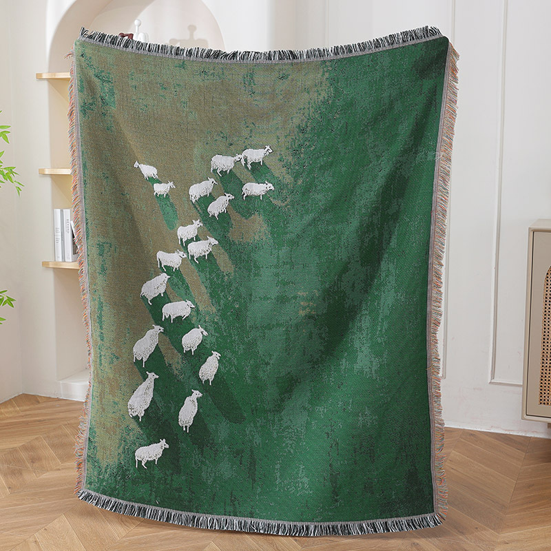 Textile City Sheep Herd Green  - đánh giá và giá Home Textiles City