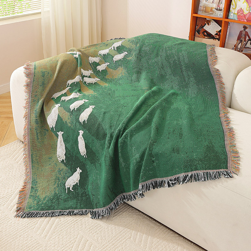 Textile City Sheep Herd Green  - đánh giá và giá Home Textiles City