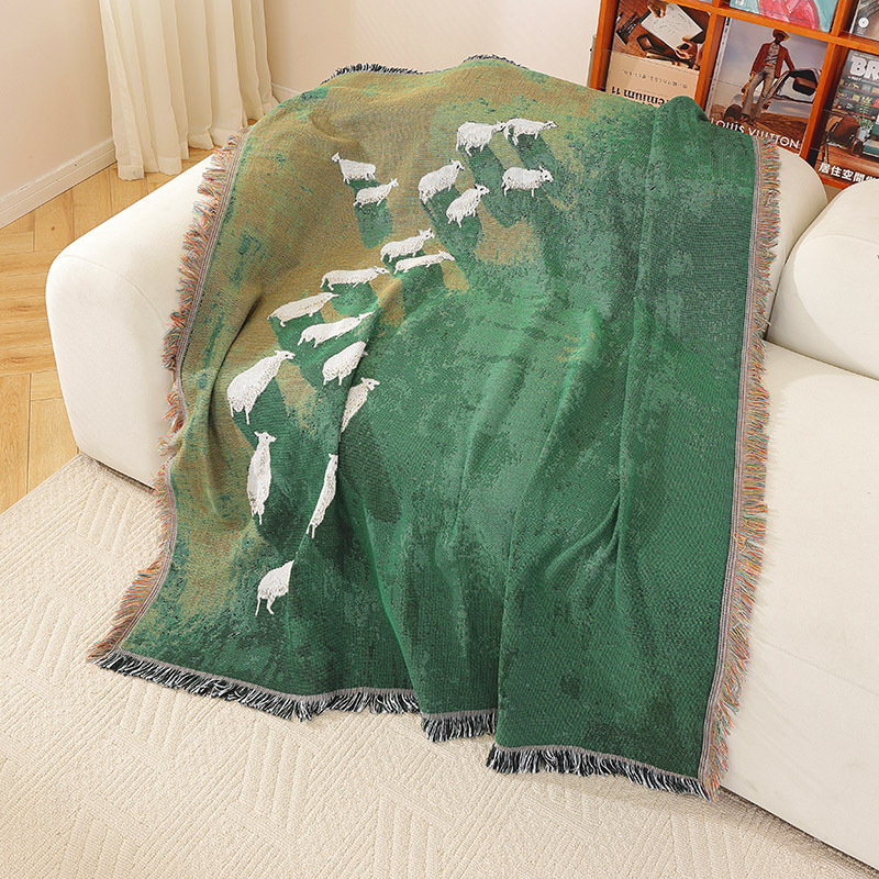 Textile City Sheep Herd Green  - đánh giá và giá Home Textiles City