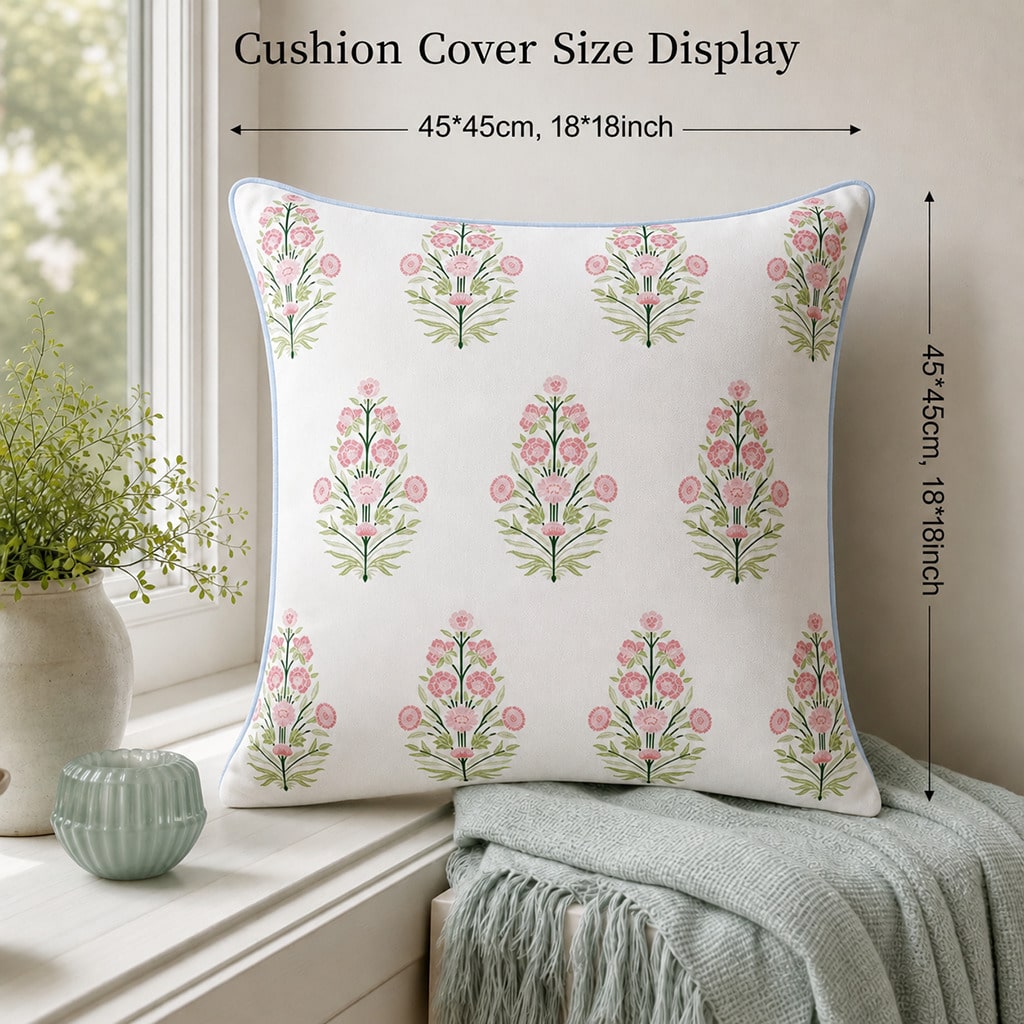 Pink Floral Pillow Cover, Roma - đánh giá và giá Pillow Insert 18X18