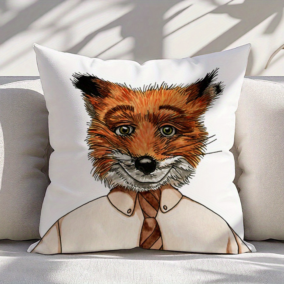 1pc Mr. Fox Pillow Cover Autum - đánh giá và giá Pillow Insert 18X18