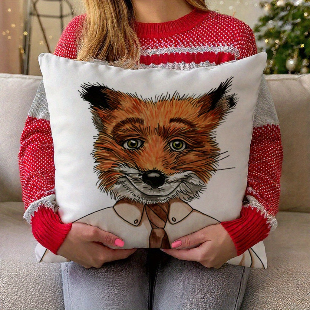 1pc Mr. Fox Pillow Cover Autum - đánh giá và giá Pillow Insert 18X18