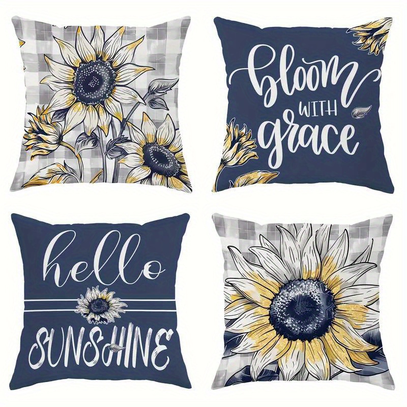 Sunshine Sunflower Pillow Cove - đánh giá và giá Pillow Insert 18X18