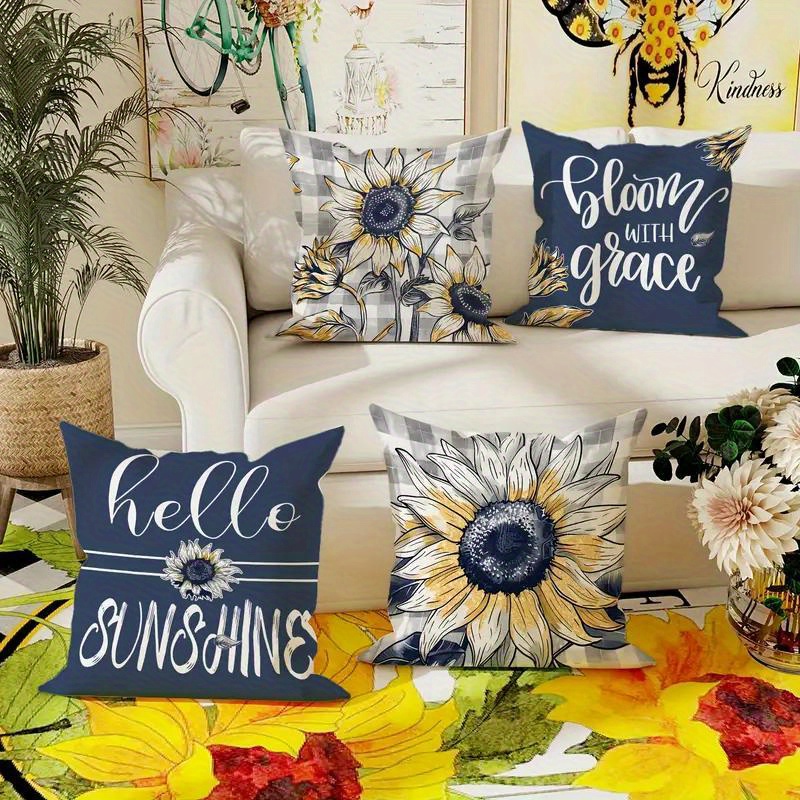 Sunshine Sunflower Pillow Cove - đánh giá và giá Pillow Insert 18X18