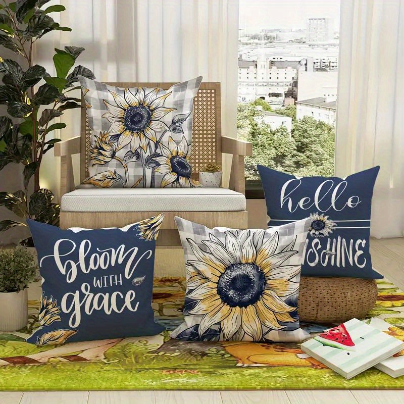 Sunshine Sunflower Pillow Cove - đánh giá và giá Pillow Insert 18X18
