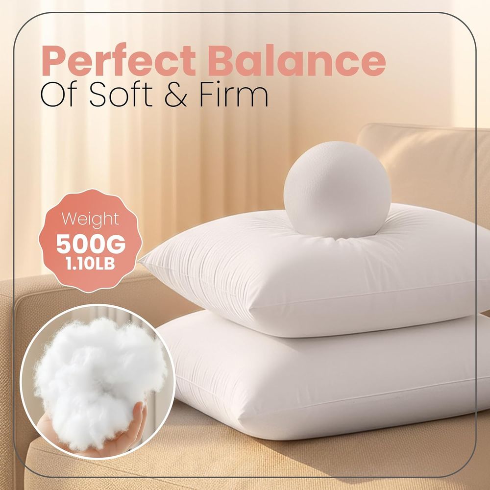 Pair of 18x18 White Pillow Ins - đánh giá và giá Pillow Insert 18X18