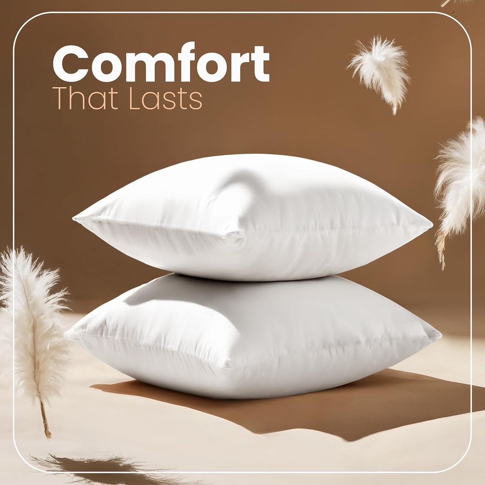 Pair of 18x18 White Pillow Ins - đánh giá và giá Pillow Insert 18X18